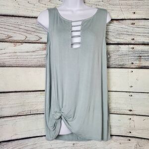 Maurices Women’s Tank Top XL Mint Green Sleeveless Strappy Neck 24/7 Line